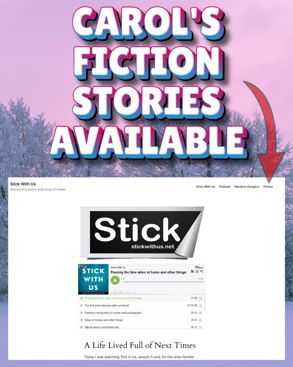 Stickwithusnet's tweet photo. Check out our new fiction page! Text by @bonatto_c uploaded! https://t.co/mzlkgk27li