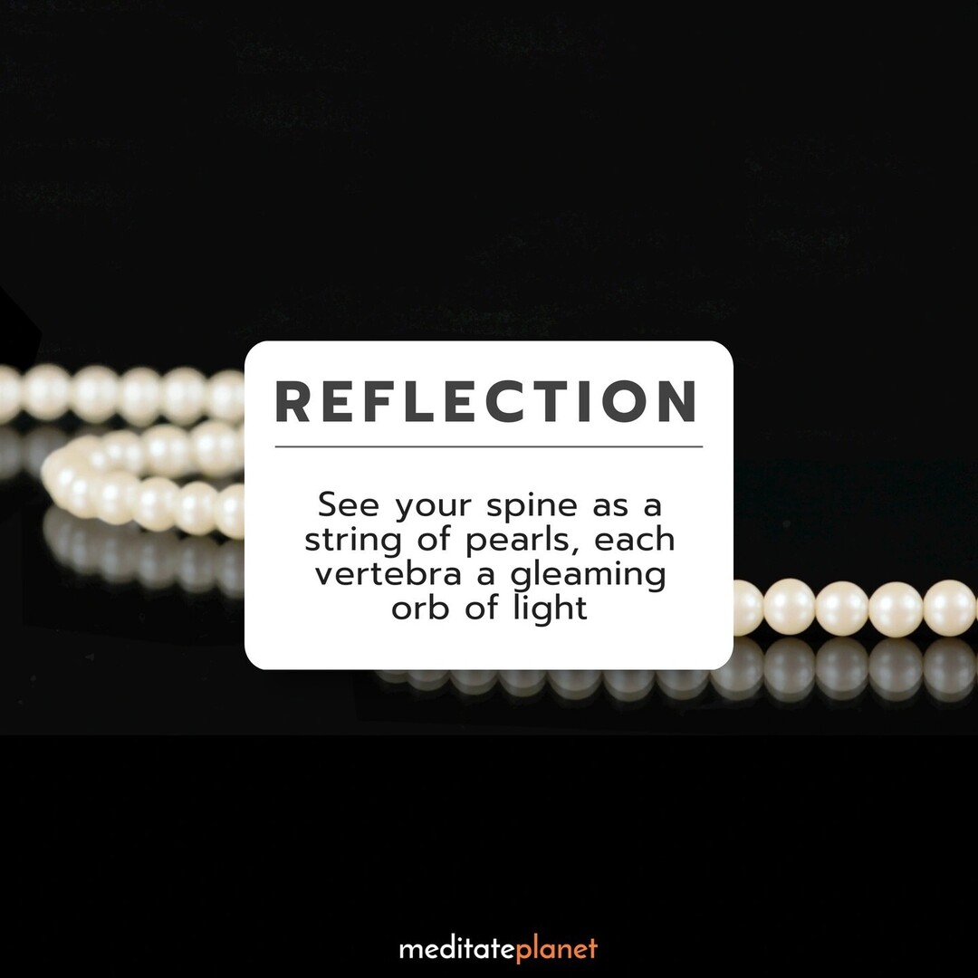 meditateplanet's tweet image. See your spine as a string of pearls, each vertebra a gleaming orb of light.

🌟🧘‍♀️📿

#LightSpine #MindfulVisualization #ZenAlignment
