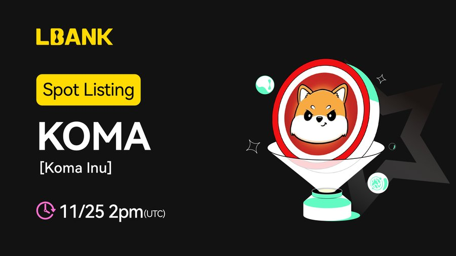 LBankPH's tweet photo. π Bagong #listahan
π $KOMA (Koma Inu) ay ililista sa LBank!
Si Koma Inu, anak ni Shib at tagapagtanggol ng BNB, ay isang dog-themed na token na itinayo sa paligid ng komunidad na pinapalakas ang desentralisasyon at kawanggawa.
β€οΈ Mga Detalye: https://t.co/6mD2uWhMWZ https://t.co/ry59g4HIfG