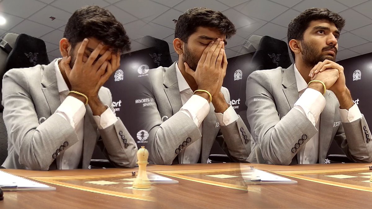 Moment before resignation. #DingGukesh