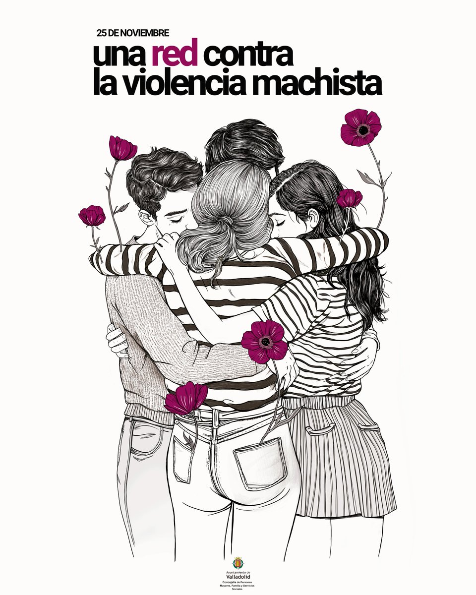 Cada 25 de Noviembre recordamos que es el Día Internacional de la Eliminación de la Violencia contra la Mujer 

"Una red contra la violencia machista" 
➿➿➿

#valladolid 
#valladolidsocial 
#igualdad 
#25noviembrediainternacionalcontralaviolenciadegenero