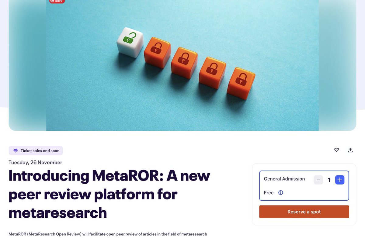 We launched MetaROR (MetaResearch Open Review) with <a href="/aimos_inc/">AIMOS</a> to make peer review more efficient and more rewarding.

Join us TOMORROW for our launch seminar to learn more about the vision behind MetaROR!

📅 26 November
🕓 15:00 - 16:30 GMT / 16:00-17:30 CET

Register here: