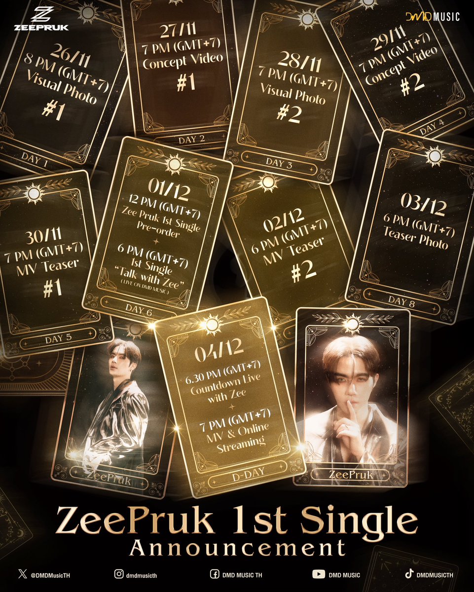DMDMusicTH's tweet photo. Promotion Schedule 🗓️

𝐙𝐞𝐞𝐏𝐫𝐮𝐤 𝟏𝐬𝐭 𝐒𝐢𝐧𝐠𝐥𝐞 𝐃𝐞𝐛𝐮𝐭 🔥
🔗: https://t.co/hDNDe3AWDY

Music Video &amp; Online Streaming
➩ 04.12.2024 | 7 PM (GMT+7)

ZEEPRUK 1ST SINGLE
#ZeePrukDebutNow 
#ZeePruk @zee_pruk
#DMDMUSIC https://t.co/jkCGYRVSPR