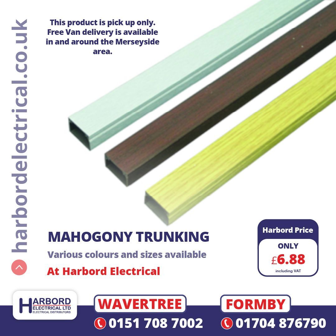 HarbordLtd's tweet image. 25 x 16 MAHOGONY TRUNKING

Various colours and sizes available: buff.ly/4ePEwiG

#Electrical #ElectricalWholesalersLiverpool #Trunking #CostEffective