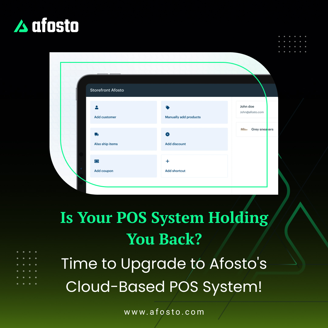 Afosto's tweet image. Say goodbye to outdated POS systems! With Afosto&apos;s cloud-based POS, you can manage sales, inventory &amp;amp; customer data effortlessly. Sync online/offline, offer custom pricing, &amp;amp; automate workflows—all from one platform! 
#cloudbasedpos #retailinnovation #afostopos #modernretail