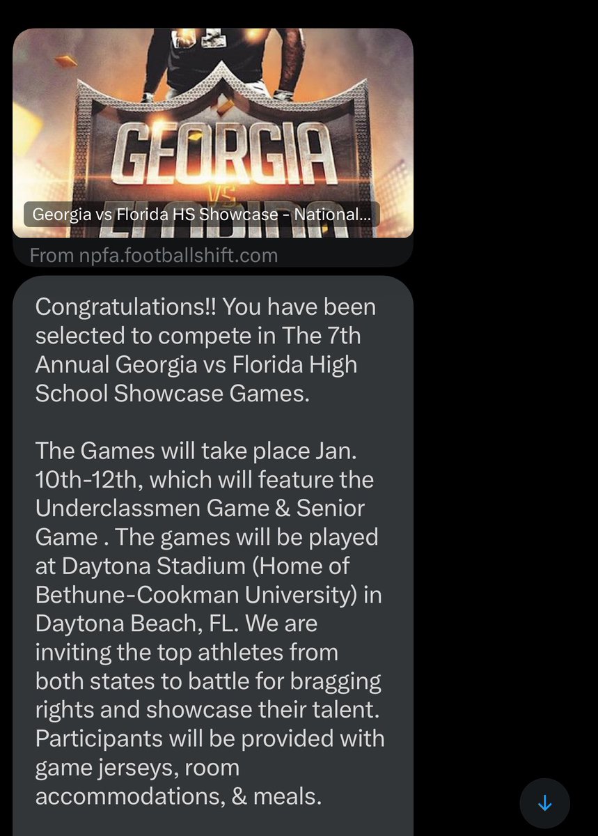 Blessed to receive this offer! God is good!!
Thank you <a href="/OreyFerrell/">Orey Ferrell</a> for the opportunity 
<a href="/AlexanderFball/">Alexander Football</a> <a href="/Coach_Neal16/">Cody Neal</a>