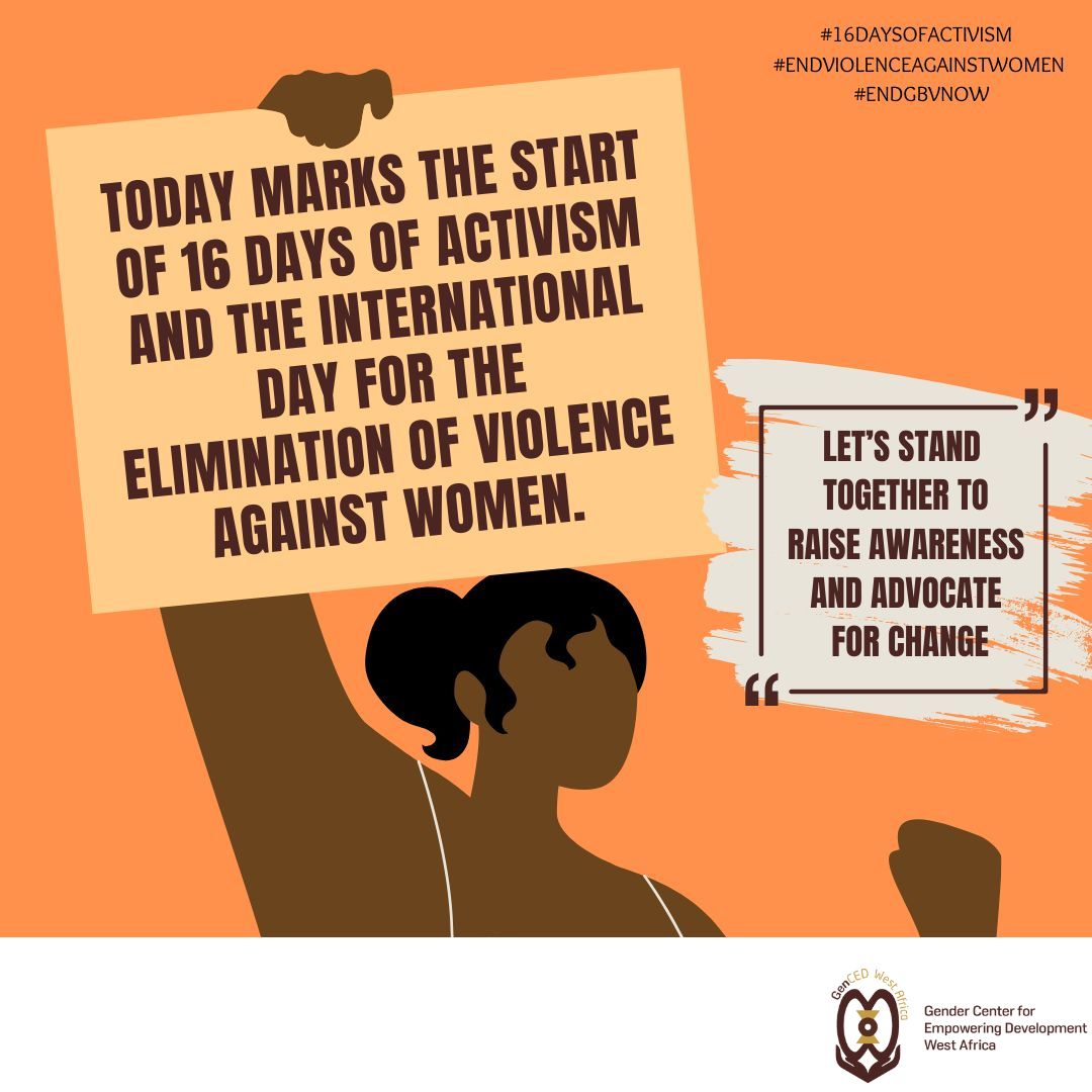 Today marks the start of the 16 Days of Activism Against Gender-Based Violence. Let us unite to raise awareness, challenge injustices, and advocate for a world free from violence. Together, we can create safe spaces for everyone. #16DaysOfActivism #EndGBV #OrangeTheWorld