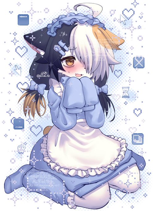 天使界隈青ジャージエプロン 