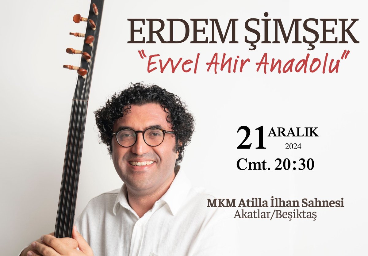 Erdem Şimşek’ten ‘Evvel Ahir Anadolu’ konseri… 
<a href="/ErdemSimsek1/">Erdem Şimşek</a> 
yonhaber.com/kultur-sanat/e…
