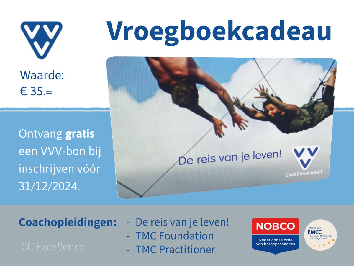 bartbroekman's tweet photo. Ontvang een mooi cadeau als je aanmeldt voor een van onze coachopleidingen vóór 31 december a.s.

Start opleidingen: 8 februari 2025. Christelijke identiteit en NOBCO-erkend. Voor info en inschrijving: https://t.co/boOj4H2ozX

#coachopleiding #ccexcellence #transformissioneel https://t.co/Tbn0Ue7zG5