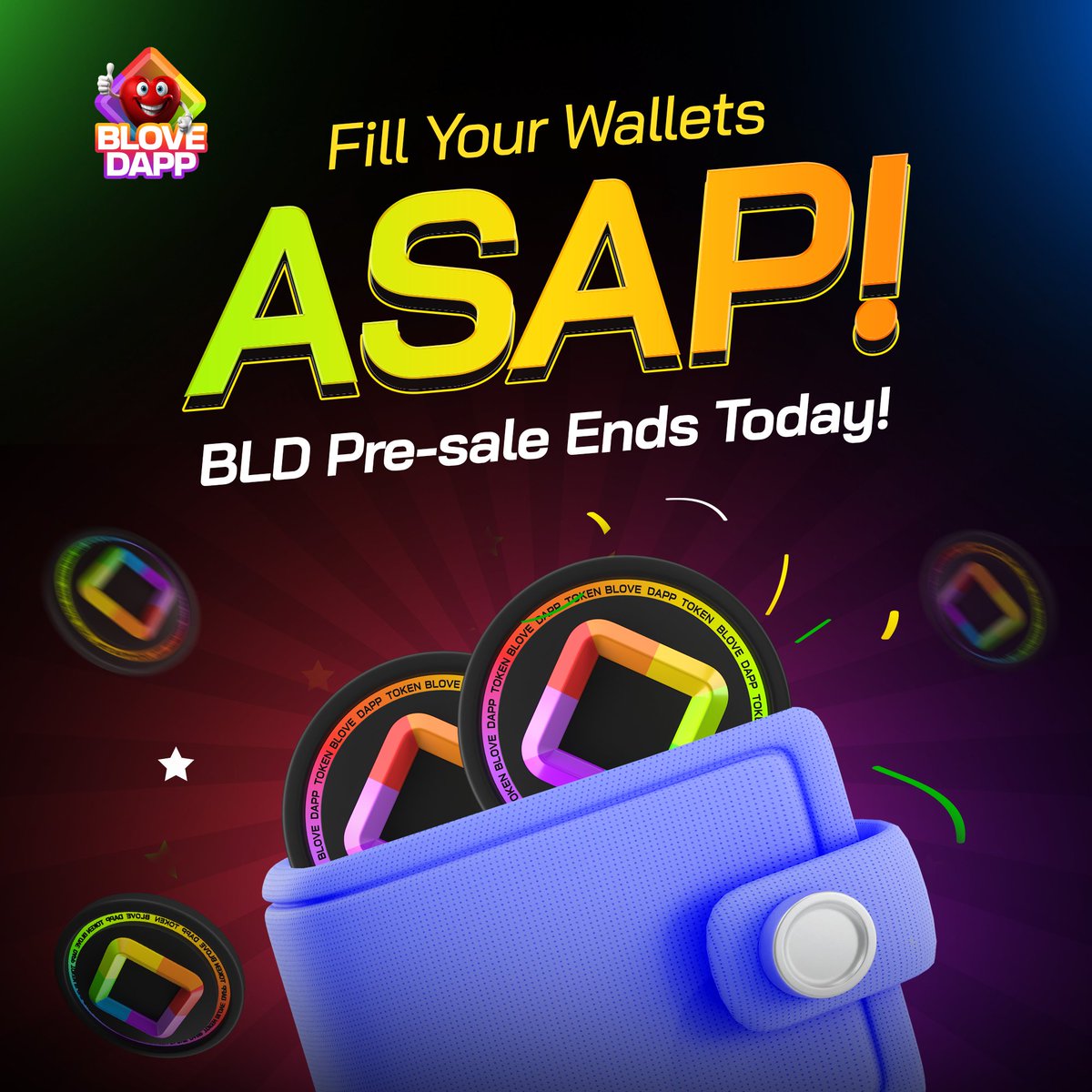 💥 Fill Your Wallet NOW! 💼💰

⏳ The countdown is ON—BLD Pre-Sale Ends TODAY! 🕒
🌟 Your golden opportunity to grab BLD at unbeatable pre-sale prices is slipping away.

🚀 Act NOW or miss out on the chance to grow your profits sky-high! 🌌💸

🤔 Did You Grab Your Tokens Yet? 💬