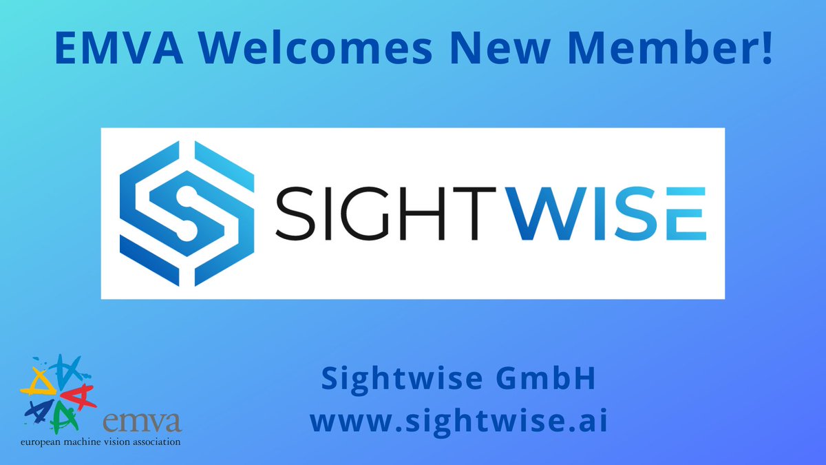 Warm welcome to our new EMVA member Sightwise GmbH. We are very delighted that you have joined our Leading European Vision Tech Network. Looking forward to working with you and meeting you soon. Find all EMVA members on emva.org/our-members/me….
#EMVAmembers