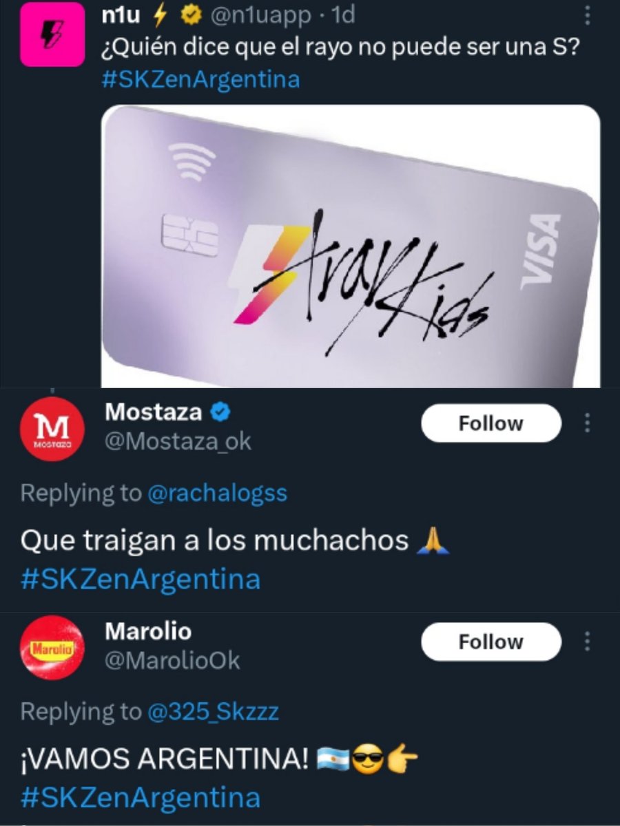 tener a marcas q son enormes en arg y hasta a una billetera virtual con el #SKZenArgentina representa el nivel de desesperación en el q estamos

DominATE World Tour en Argentina 2025 
#ArgentinaDWT <a href="/moveconcertsarg/">Move Concerts Arg</a> <a href="/dfallaccess/">DF Entertainment</a> <a href="/LiveNation/">Live Nation</a> <a href="/LiveNationLatin/">Live Nation Latino</a> <a href="/jypnation/">JYPnation</a> <a href="/Stray_Kids/">Stray Kids</a>