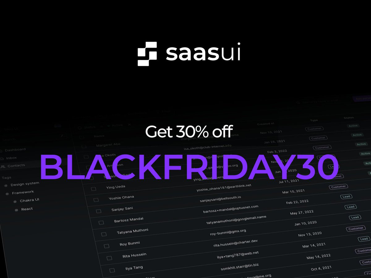 30% off on all products until December 4th.