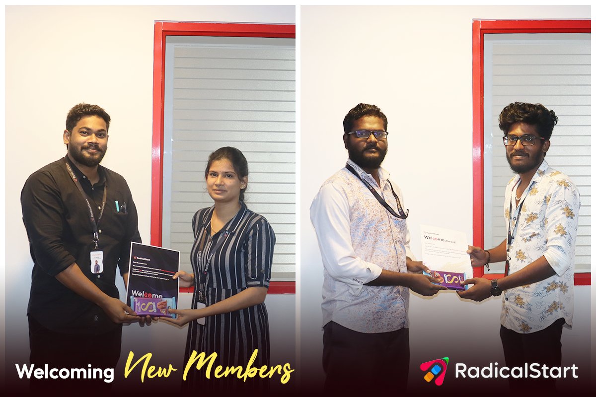 radicalstartnow's tweet image. 🎉 And the next new members of the RadicalStart team are here!

Congratulations, Buvaneshwari and Mohanraj. 🚀

#radicalstart #welcomeaboard