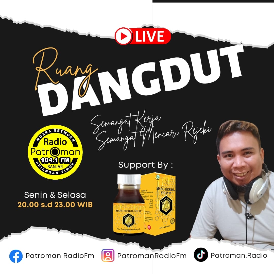 Yuk merapat Baraya di acara #RuangDangdut bareng Arya BK sampai jam 11 malam nanti yang mau request di tunggu ya..
On-air : 082121211041
Info produk : 081360001041
 #dangdut #patromanfm #muaranetworkpriangantimur 
#radiobanjar #maduherbal69