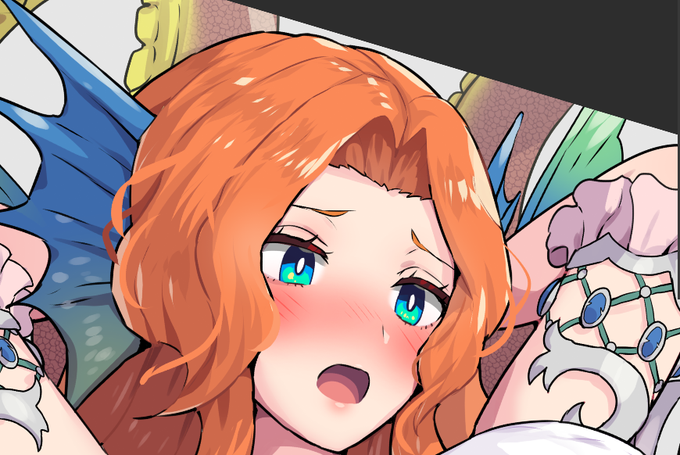 背景や差分を制作中。クリスタのデフォルト素材に、軟体動物の体表っぽいテクスチャがあったので助かる。 