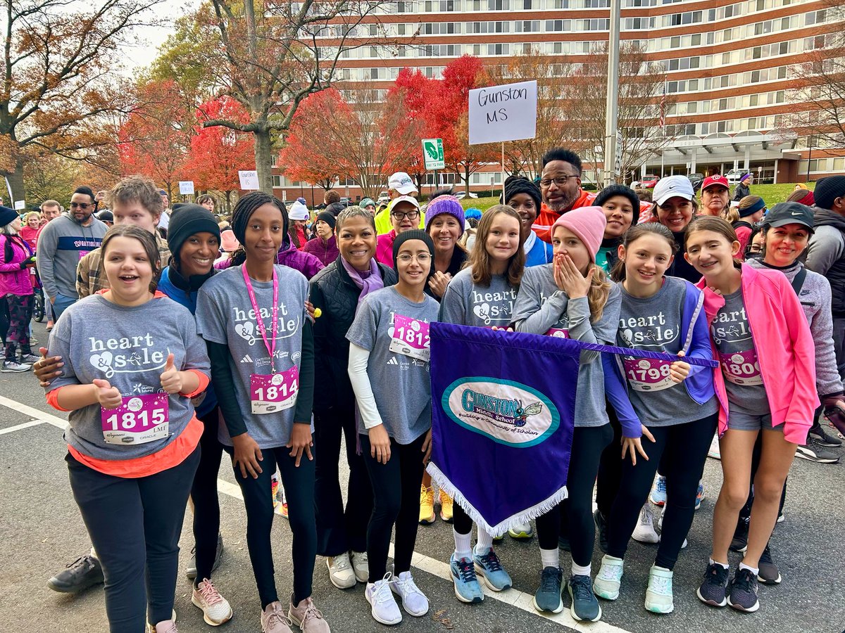 APSGunston's tweet image. 🌟 Proud moment for Gunston MS! This Sunday, our students and staff participated in the Girls on the Run 5K 🏃‍♀️🎉. A day full of energy, perseverance, and community spirit. Congrats to all who crossed the finish line! 🦅💜 @APSVirginia @CRJEducation @GMS_Counselors