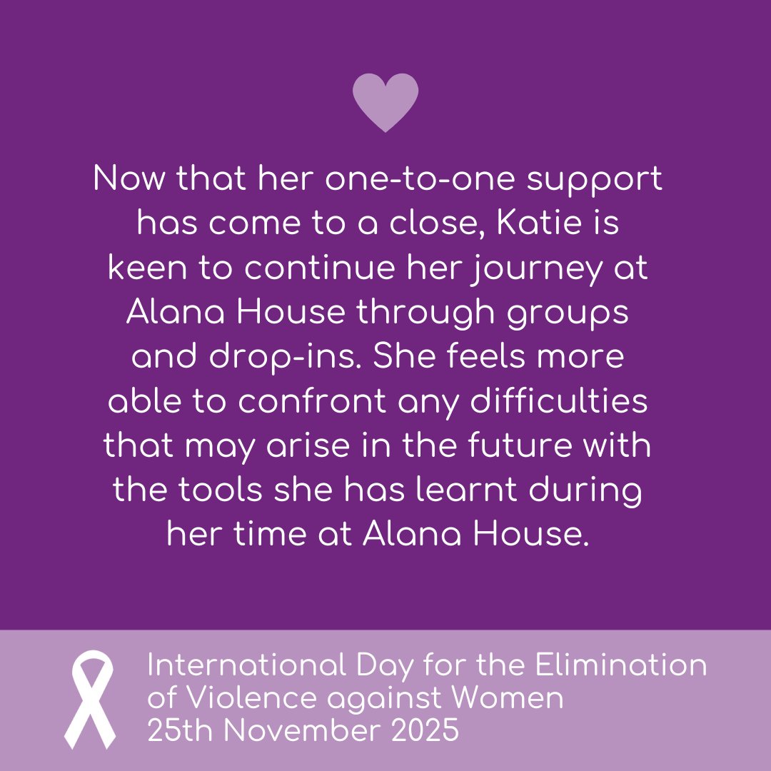 Today is #WhiteRibbonDay. Today and every day we unite against violence towards women. 

PACT's commitment extends beyond words to actions, empowering women through our Alana House project. 💜

➡️ whiteribbon.org.uk/wrd24.
Katie's* story ➡️ pactcharity.org/alana-house-st….
