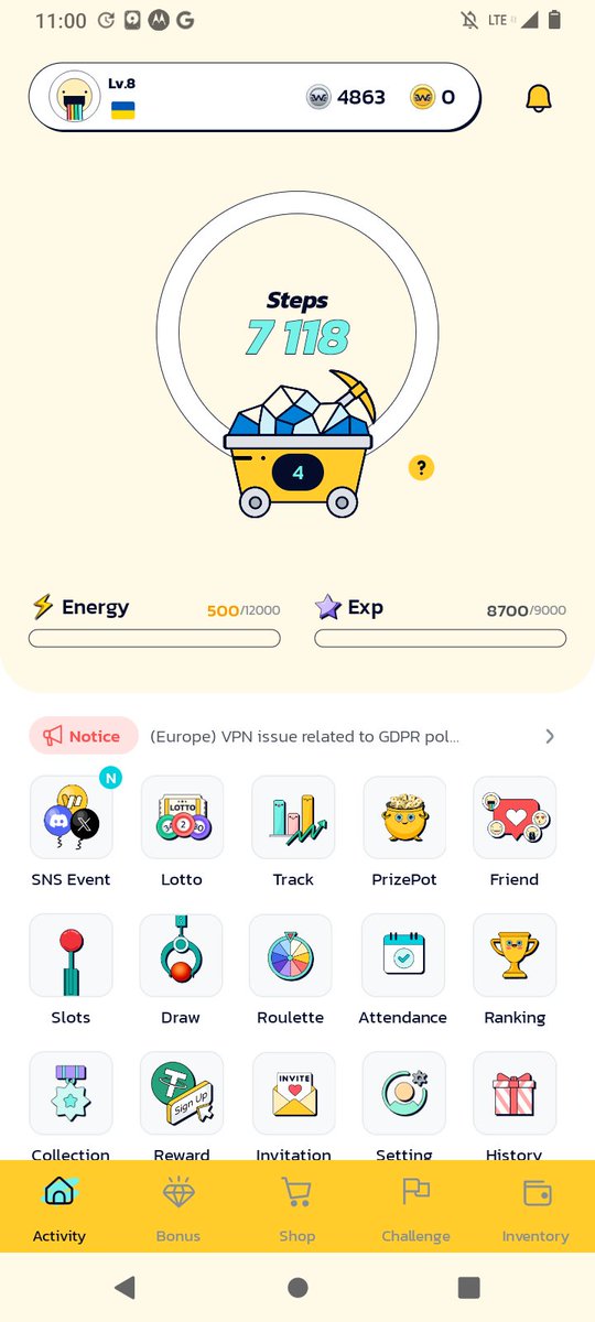 SergiyCorscoin's tweet image. LGFOV0I
#WalkMiningCommunityRaffle