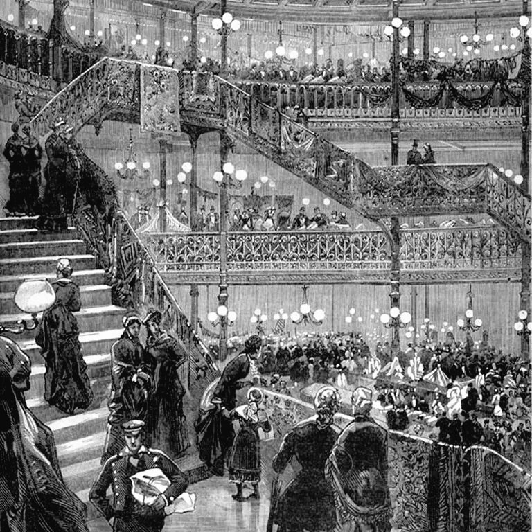 ParisAMDParis's tweet photo. L'escalier central du Bon Marché 
1880. Paris France 
Au Bonheur des Dames https://t.co/qndlb2t8e1