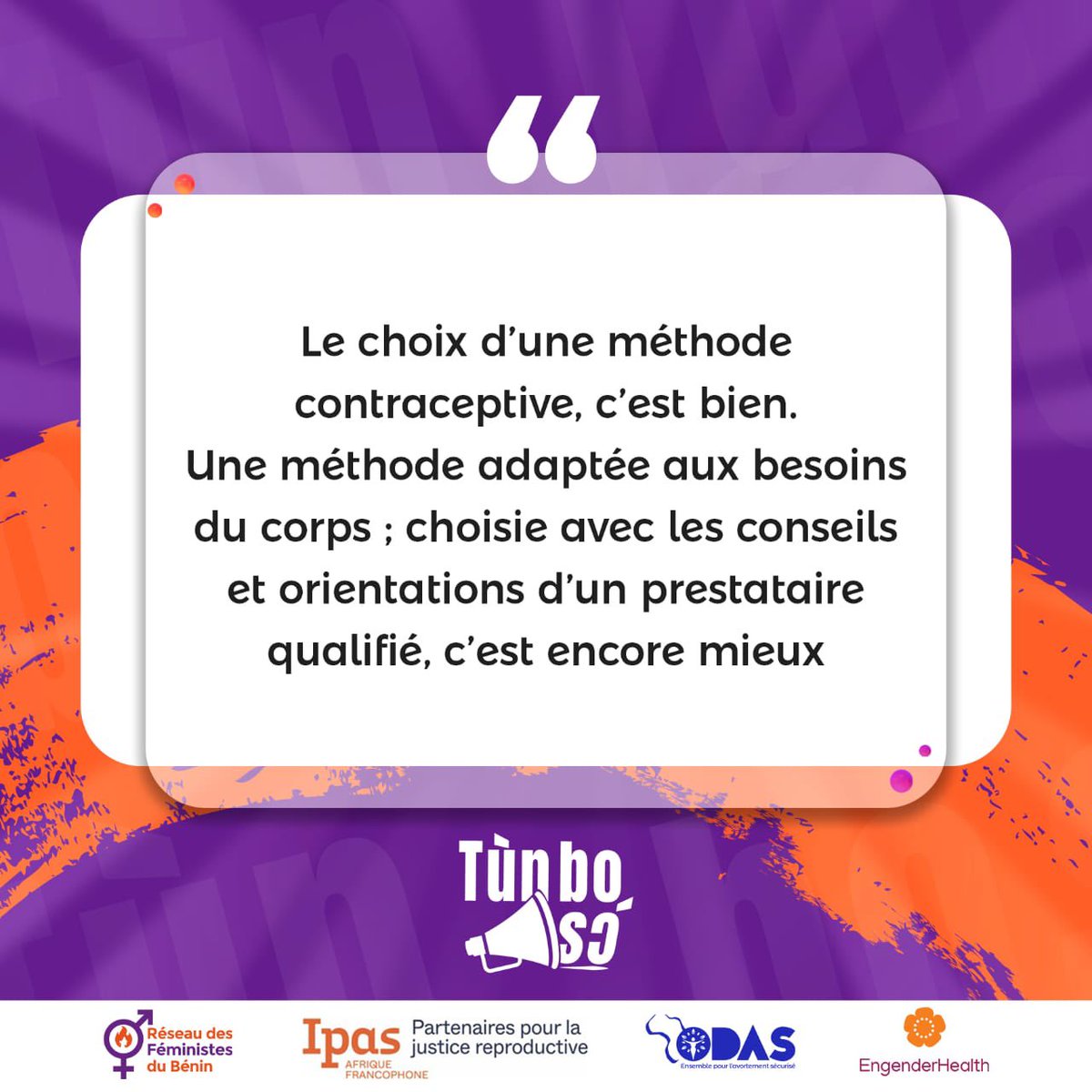 bjFeministes's tweet photo. ❇️ 𝐂𝐚𝐦𝐩𝐚𝐠𝐧𝐞 𝐓𝐮̀𝐧 𝐛𝐨 𝐬𝐨̀, 𝐒𝐚𝐯𝐨𝐢𝐫 𝐩𝐨𝐮r 𝐂𝐡𝐨𝐢𝐬𝐢𝐫

Le choix d’une méthode contraceptive, c’est bien. Une méthode adaptée aux besoins de son corps, choisie avec les conseils et orientations d’un prestataire qualifié est encore mieux⤵️

#SavoirPourChoisir https://t.co/vcOhEL2wu2