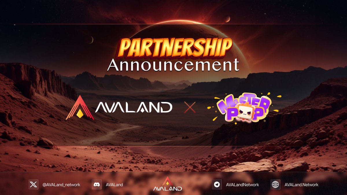avaland_network's tweet image. 🌟 AVALand x MasterPop: A Partnership to Level Up Your Gaming Experience! 🎮✨

🥳We’re thrilled to announce our partnership with @masterpopgame , a thrilling Match-3 game that guarantees endless fun and excitement😂Powered by blockchain technology, it fosters a vibrant and…