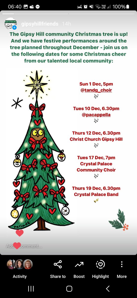 We have a brilliant build up to Christmas.

Come and join us for Christmas Carols on the 1st, 10th, 12th, 17th and 19th Dec.

#gipsyhill 
#lovegipsyhill