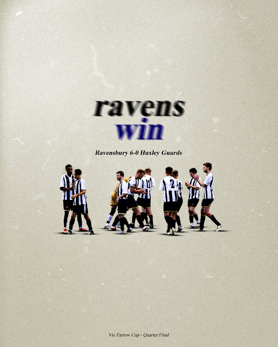FINAL FOUR 🏆

The Ravens get a convincing 6 goal victory and a clean sheet to go with it in the Quarter Finals of the Vic Farrow Cup

Goals from Dan Duncanson x2, Josh Lethbridge, Mark Hebblethwaite, Dan Strong and Ciaran Lindsay ⚽️

#UTRavens 🔵⚪️⚜️