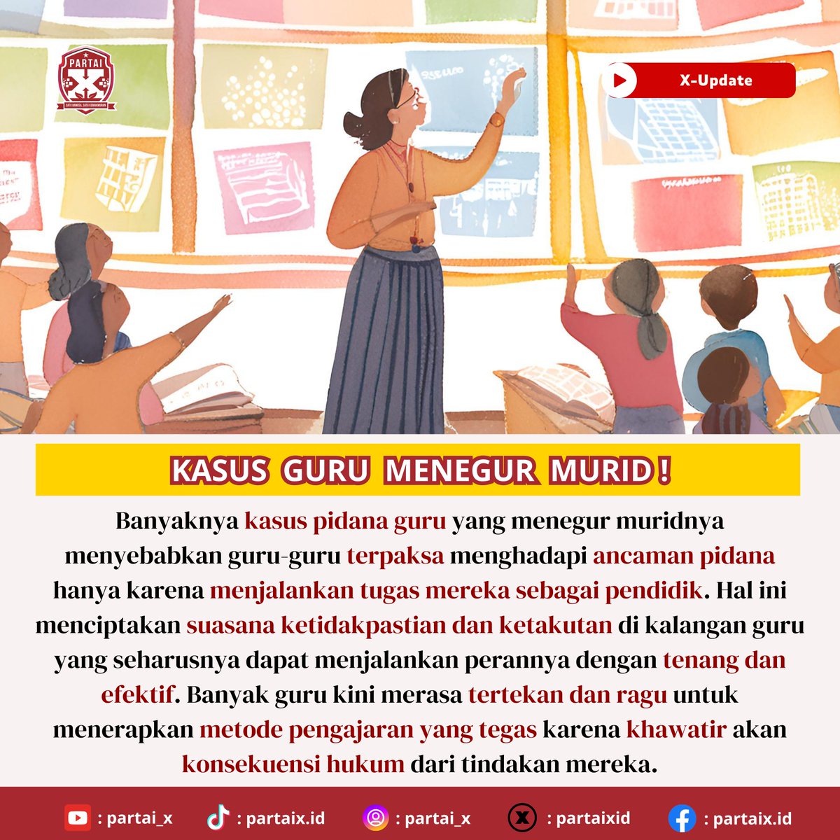 partaixid's tweet photo. Selamat Hari Guru Nasional! Semoga hak-hak guru segera dilindungi agar kasus-kasus Guru Vs Murid tidak terjadi lagi (a thread) #HariGuruNasional #HariGuru #Trending #kasusguru https://t.co/6rqs1dp9PY