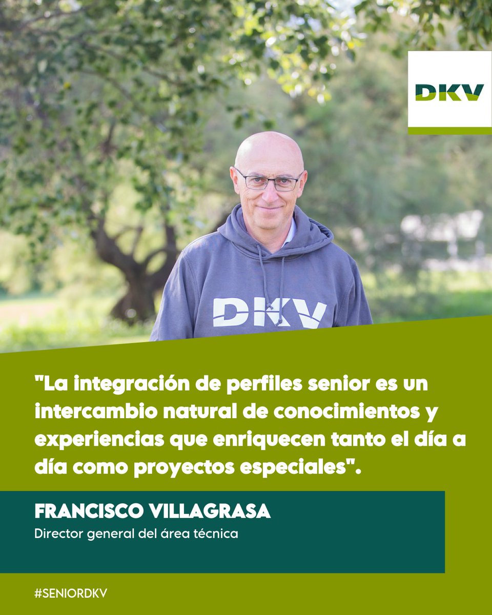 🌟 Hoy destacamos la labor de Francisco Villagrasa, director general del área técnica en DKV

En DKV, valoramos profundamente la sabiduría y visión que los perfiles senior aportan, clave para el éxito y la innovación 🚀

#SeniorDKV #dkvgrowtogether #trabajo