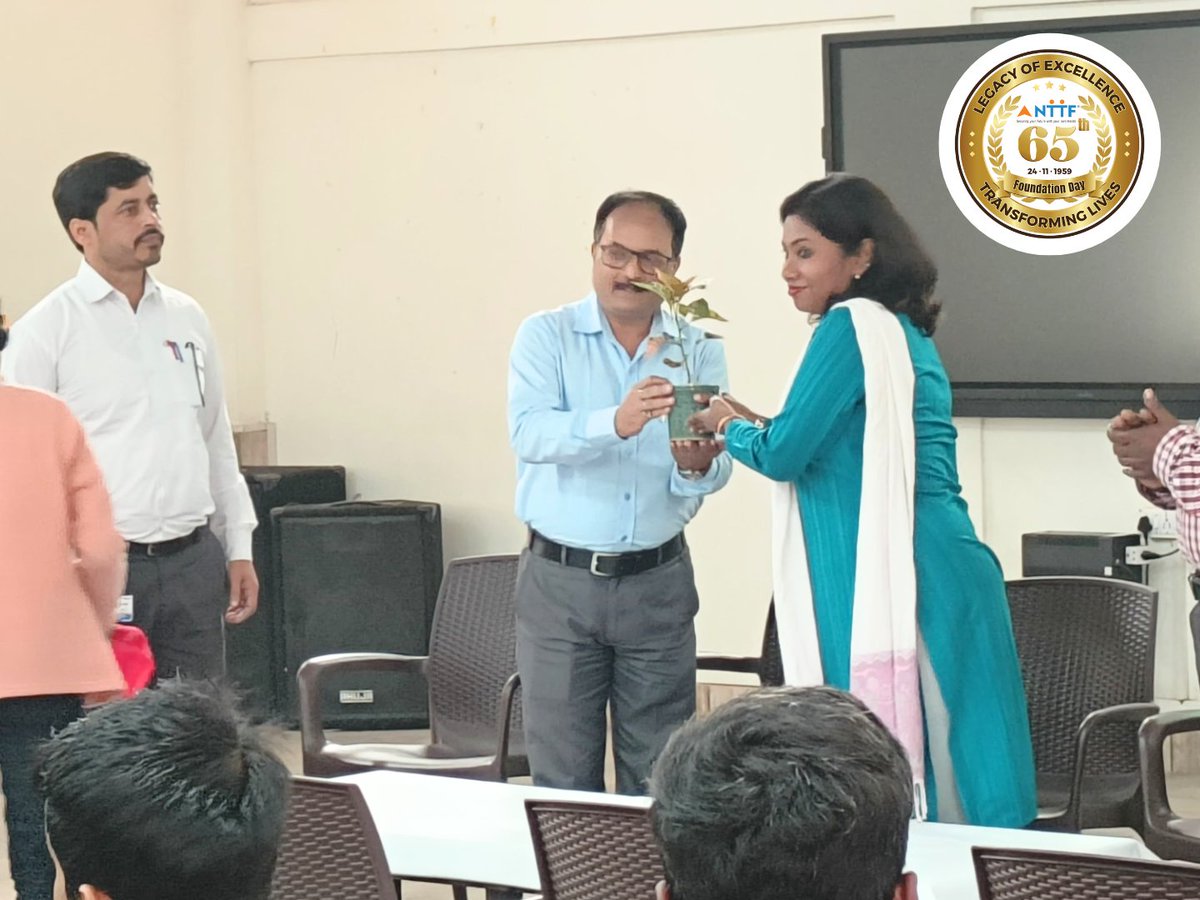 NTTFindia's tweet photo. NTTF's 65th Foundation Day at BNTC! ✨⚡ Inspiring seminar on ethics by Mr. Indraneel Sarkar & Prize Distribution for Start-Up Idea Competition. Celebrating innovation & professionalism! #NTTF #65YearsOfExcellence https://t.co/B97cU5iJZK