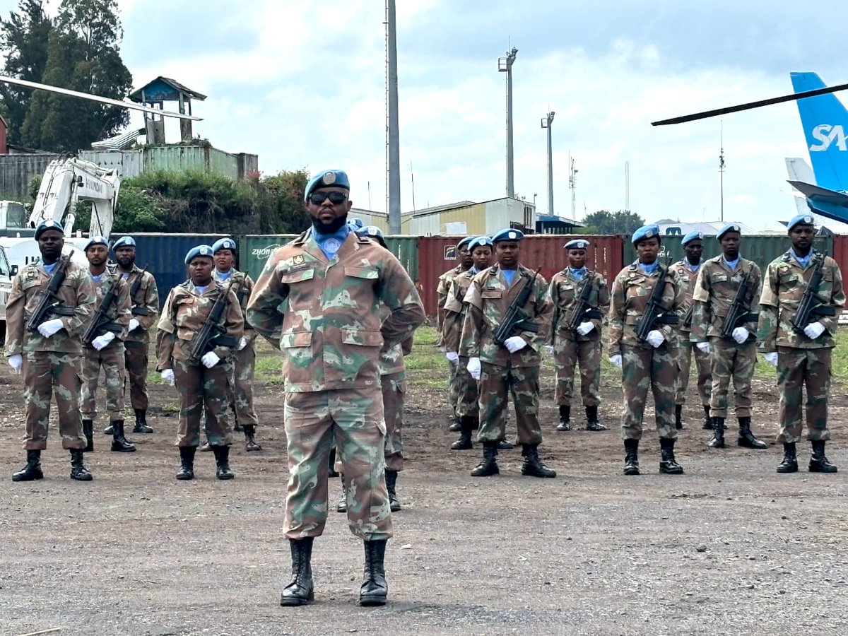 SANDF_ZA's tweet photo. READ || RSA, Composite Helicopter Aviation Unit currently deployed in the Democratic Republic of Congo under the leadership of the Officer Commanding Luitenant Colonel T.J. Tshidzumba held a medal parade ceremony.
https://t.co/SL0QbcT5Uu
#SANDF
#JointOperationDivision https://t.co/61aURZF57M