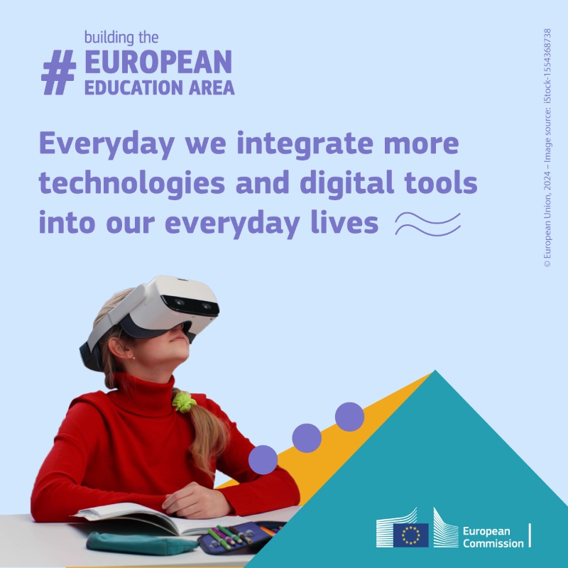 EUErasmusPlus's tweet photo. We call it the digital age 🤖​

👉 But to thrive in this system of big data, AI, and online tools, we need to develop new skills and learning approaches.

How? 🤔 By fostering digital literacy.