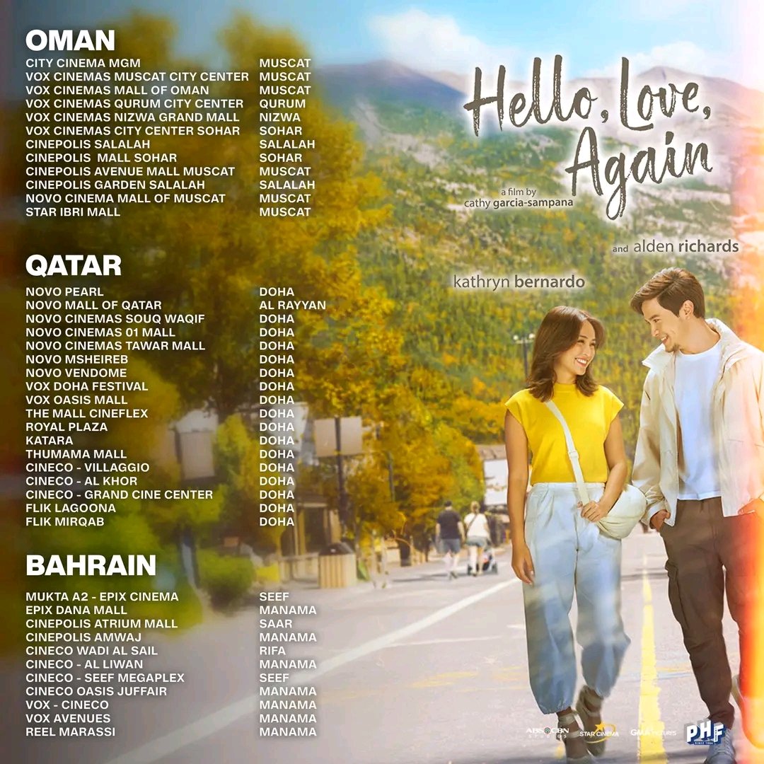 Philippine Biggest Grosser #HelloLoveAgain Record Opening In Middle East.

UAE🇦🇪 Opens No1 For The Weekend!

4 Days Opening Weekend 
UAE Admissions 62,790.
Total Middle East Admissions 103,00.

Total Gross $1,173,000!   <a href="/spyIchika/">いちか</a>