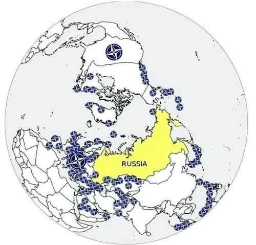 ernsterjuenger's tweet image. Ein klarer Blick darauf, wie aggressiv der Russe die NATO umzingelt hat.