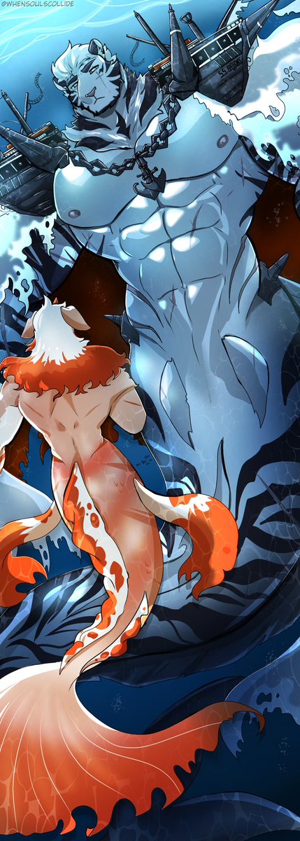 When_souls's tweet photo. Did you know there are mountains under the sea??
Just wanted to do a MountHung Au of mine and finish this first as a solo panel for a short comic.
.
#hung #Arknights #アークナイツ #吽 #ArknightsFanArt #mountain #mounthung https://t.co/GtuJUFL6q7