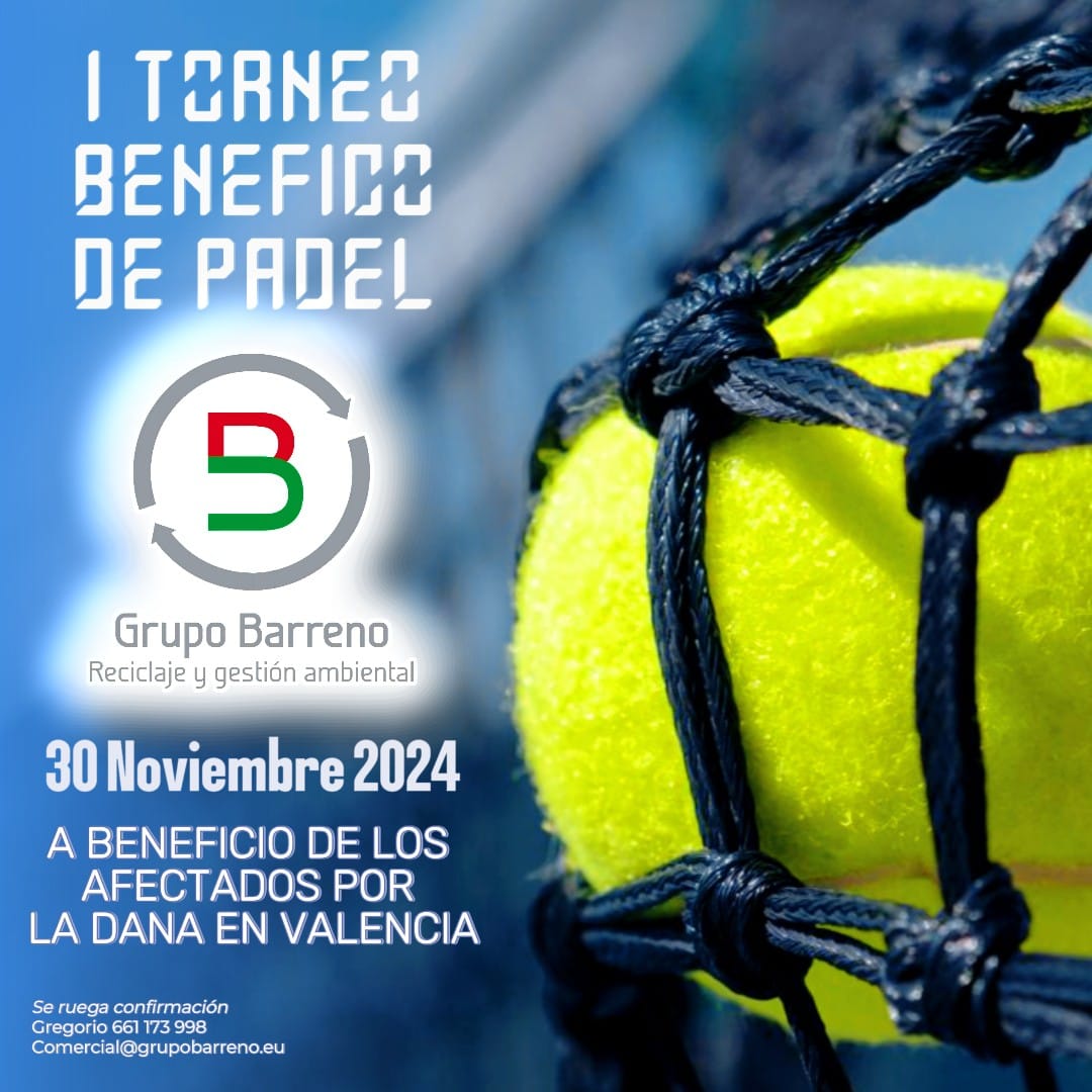 grupo_barreno's tweet photo. ¡RAQUETAS EN MANO Y CORAZÓN SOLIDARIO!
¡Inscríbete gratuitamente y sé parte de esta iniciativa! (plazas limitadas)
Fila 0 : Contribución solidaria a la Asociación Empresarial de Catarroja AECA (Valencia)
Más información, comercial@grupobarreno.eu
661 17 39 98 (Gregorio López) https://t.co/hnOUWbEBWW