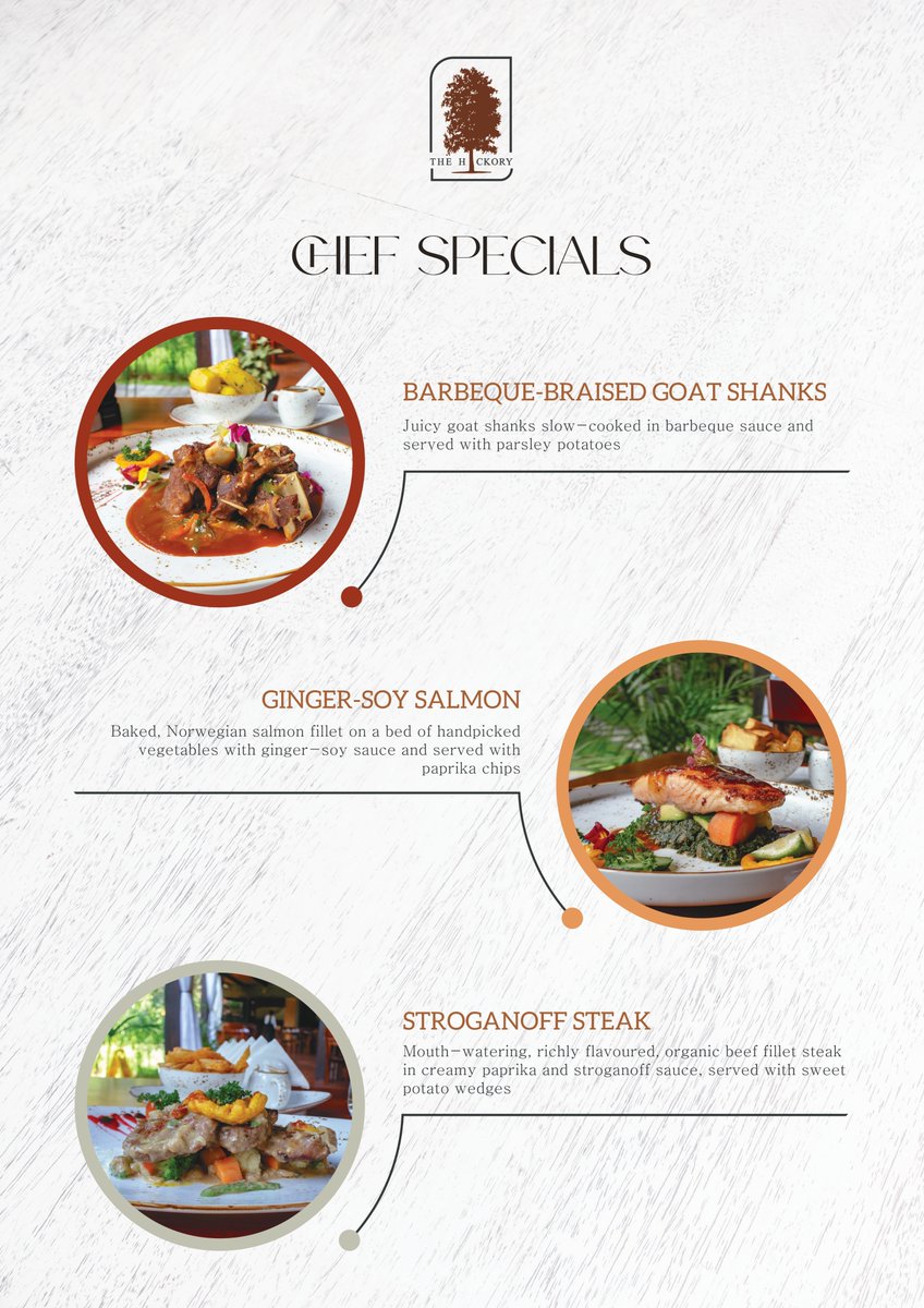 thehickory_kla's tweet photo. Skip the cooking blues and make your week much more delicious. Our chef specials 🥘are here to save the day.
For reservations/deliveries: ☎️ 0758809187
#HickoryMeals #ChefSpecials #MondayMotivation https://t.co/ATrbMMtIfl
