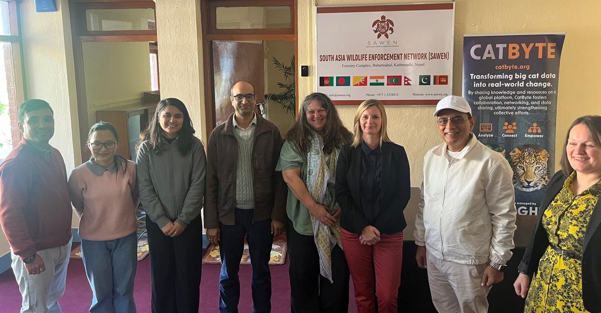 SAWENsec's tweet photo. 1/2
Sarah Stoner, Founder & Intelligence Lead, Ottilie Dyckhoff, Founder & Analytics Lead of Go Insight, along with Debbie Banks, Campaign Leader at the Environmental Investigation Agency, recently visited SAWEN Secretariat office to share on their project, #CatByte. https://t.co/zekcYpJGfb