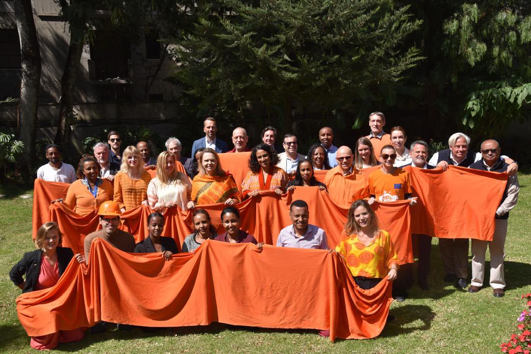 Today we join the #OrangetheWorld movement to show our solidarity with and support to victims &amp; survivors of #GBV all over the world! Together with EU Member States we call for an end to all forms of GBV. Follow our campaign at <a href="/EUinEthiopia/">EU in Ethiopia / የአውሮፓ ህብረት በኢትዮጵያ</a> 🇪🇺🇪🇹 #16DaysOfActivism