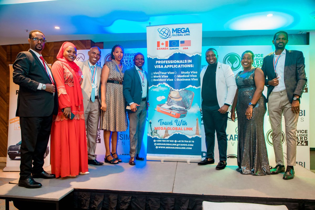 MegaGlobalLink's tweet photo. We would like to extend our heartfelt thanks to Mr Mwiseneza Abdel Aziz,Service Delivery Division Manager at  Rwanda Gornance Board &amp; @karisimbievent
for Owarding  @MegaGlobalLink THE BEST ABROAD EDUCATION AGENCY OF THE YEAR.
We thank our beloved customers for your trust. https://t.co/07hpUFmNPp