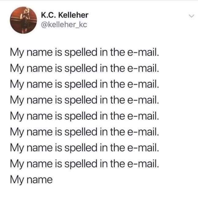 incurablehippie's tweet photo. K.C. Kelleher
@kelleher_kc
My name is spelled in the e-mail.
My name is spelled in the e-mail.
My name is spelled in the e-mail.
My name is spelled in the e-mail.
My name is spelled in the e-mail.
My name is spelled in the e-mail.
My name is spelled in the e-mail.
My name is https://t.co/6nZQlCRuBj