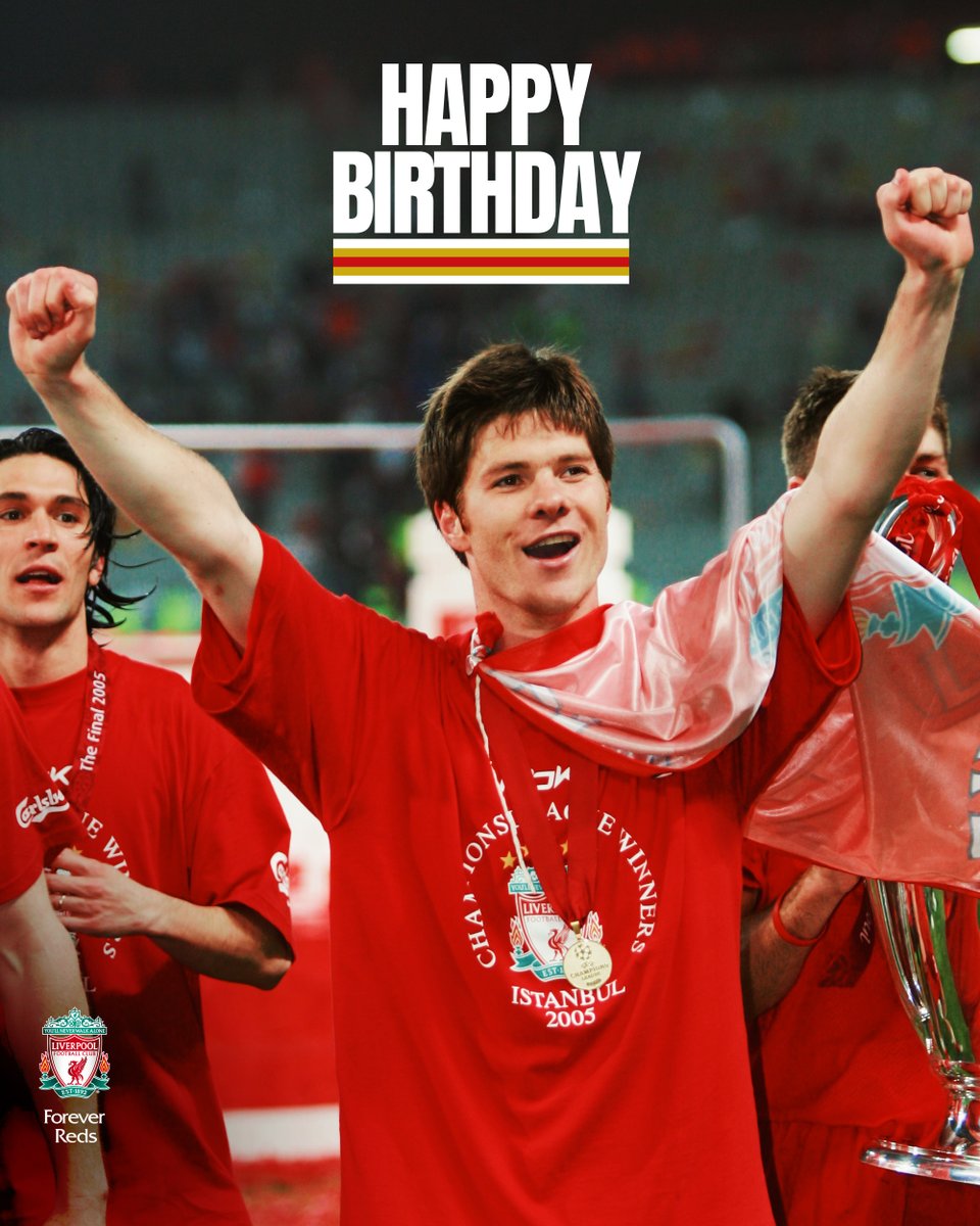 LFCIndonesia's tweet photo. Sang pengatur lini tengah. 🇪🇸

Bahagia selalu, @XabiAlonso !🎂 https://t.co/Mk6GTZgPMy