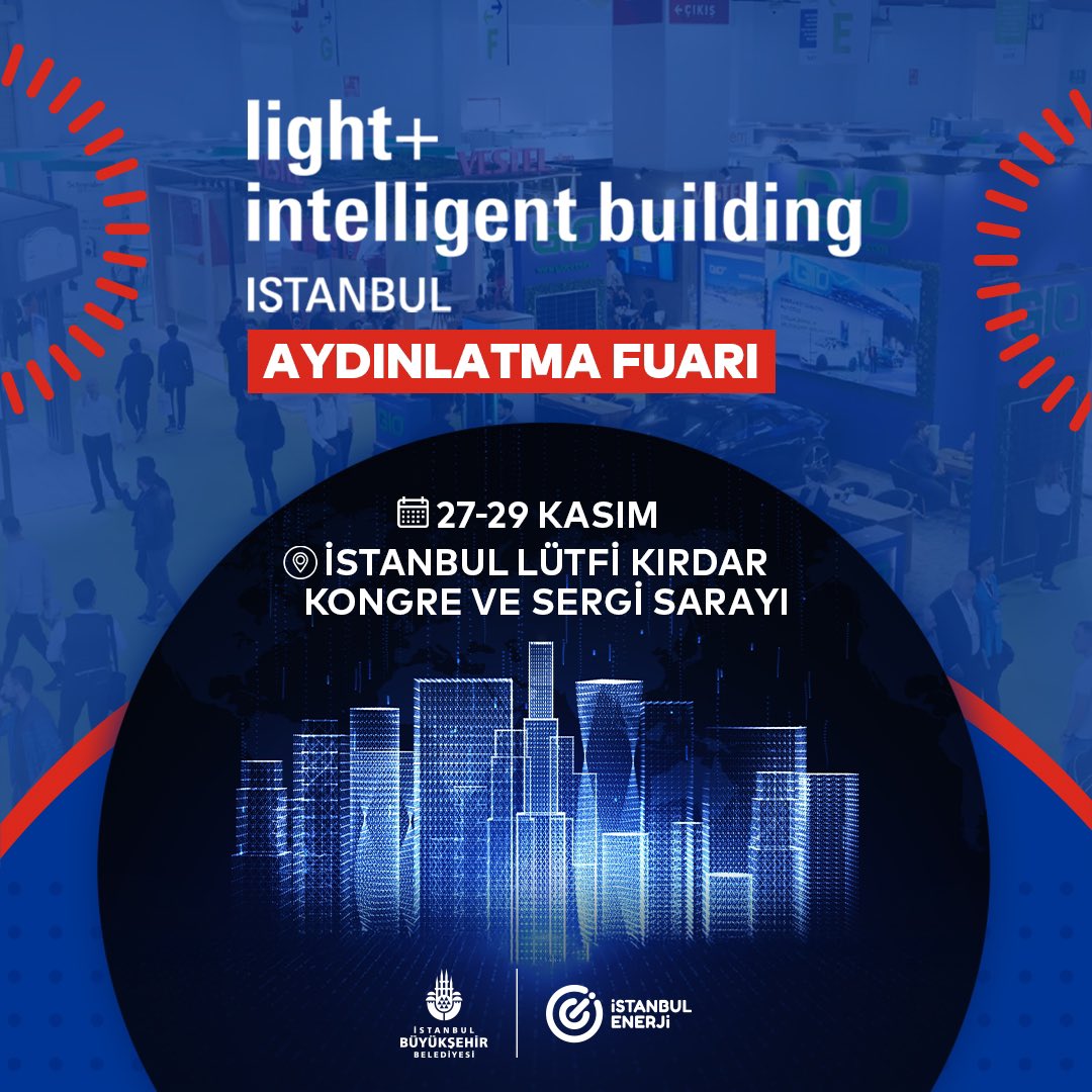 istanbul_enerji's tweet photo. Light + Intelligent Building Istanbul 2024 Aydınlatma Fuarı’ndayız!

📍 Yer: İstanbul Lütfi Kırdar Kongre ve Sergi Sarayı / Rumeli Salonu / Üst - B09
🗓️ Tarih: 27-29 Kasım

Herkesi bekliyoruz! 🎊

#LightIntelligentBuilding #İstanbulEnerji #Sürdürülebilirlik #AkıllıBinalar https://t.co/AvVI5hSZx5