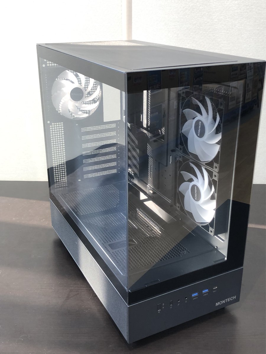 🎉新商品紹介🎉 MONTECH XR (B-DP) (ATX ガラス ブラック) ドスパラ