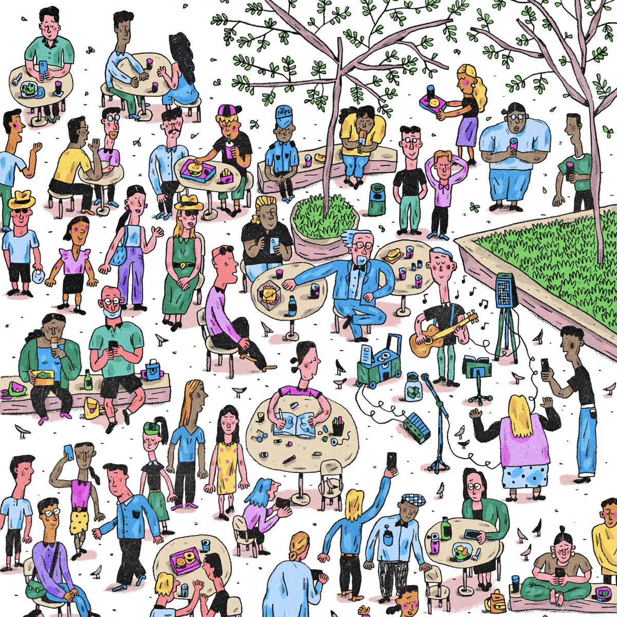 _illustrationX's tweet photo. 🔦 We're shining a light on the self-initiated work of Cara Wang 🎨 Each day, she steps out of her studio in New York City, wandering the streets, engaging with people, and collecting their unique stories. 🌟  

#WEAREILLUSTRATIONX #CultureAndDesign #NewYorkStories #CaraWang https://t.co/R8remULVl3
