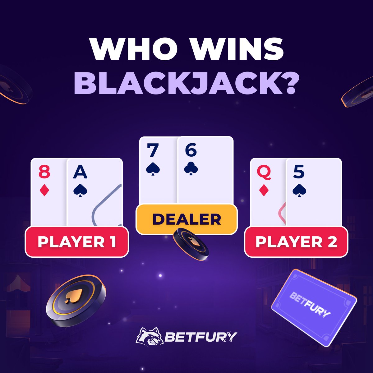 betfury_gaming's tweet photo. 🧐 Guess who's set to win it all in #Blackjack
Share your answers below ↓

Don’t know? Practice your skills on #BetFury:
➤ https://t.co/ackQTkxacX https://t.co/toUW3So7lr