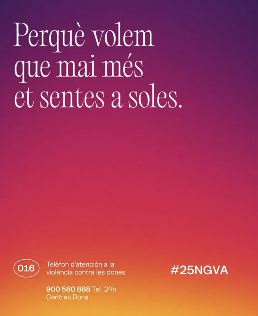 #25Nov 
Día Internacional de la Eliminación de la Violencia contra la Mujer 💜
Todos los días, 24/7 #NoHayExcusa #NiUnaMenos 
#NoEstasSola