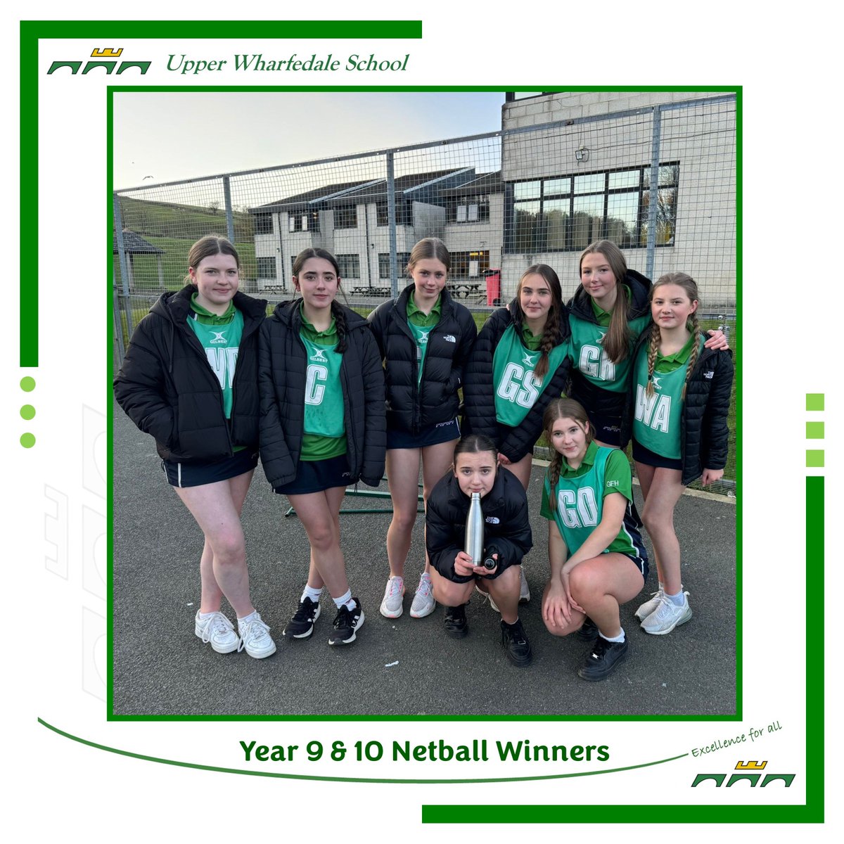 Year 9 &amp; 10 Netball Dales Cup Winners

Year 9
UWS 9-0 TSA
POM Ola
UWS 10-4 Settle
POM Layla

Year 10
UWS 12v 1 TSA
Poppy
UWS 6 v 0 Settle
Ellie
UWS 3-3 Nidderdale
POM
Ben